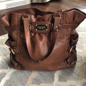 Michael Korse Brown textured purse